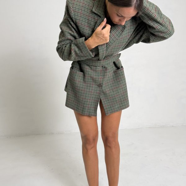 The City blejzer plaid green