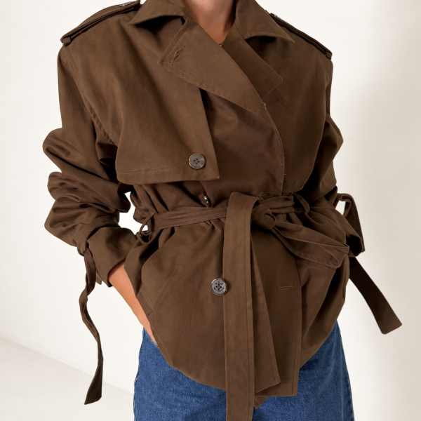 Trench jacket milky