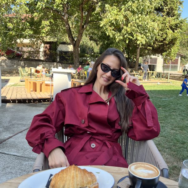 Trench jacket cherry